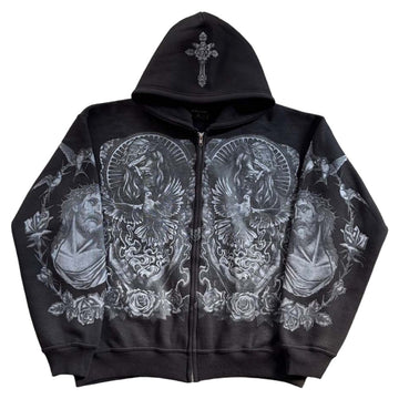 "Forgive Me" Black Zip-Up
