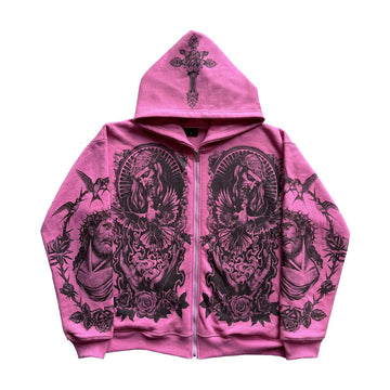 "Forgive Me" Pink Zip-Up